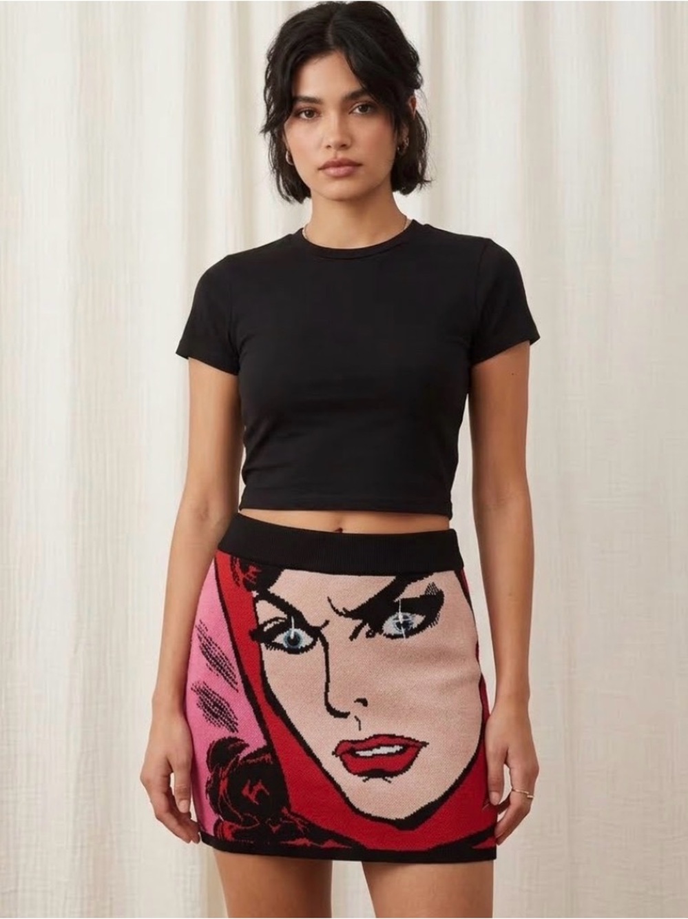 Teddy Fresh X Marvel Scarlet Witch Knit Skirt Size M and L Rare New With Tags